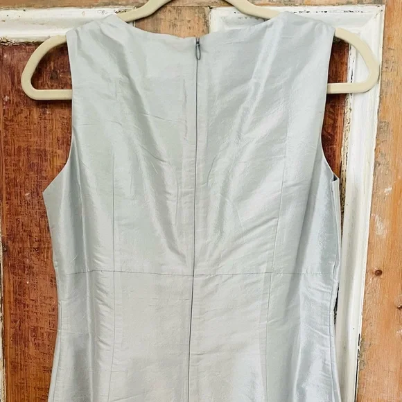 2PC Ice Blue Silk Emboridered Coat & Dress Set Size 8 - Picture 6 of 8